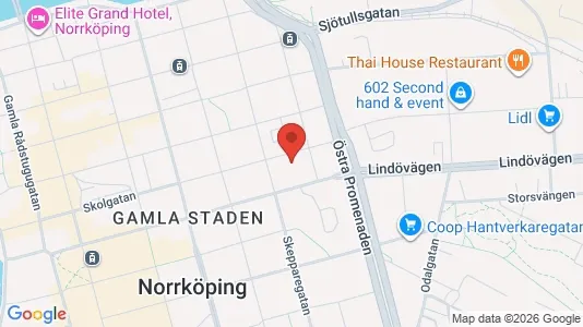 Lägenheter att hyra i Norrköping - kort over placeringen