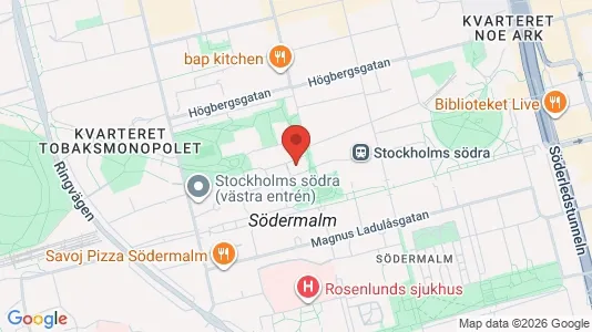 Lägenheter att hyra i Södermalm - kort over placeringen