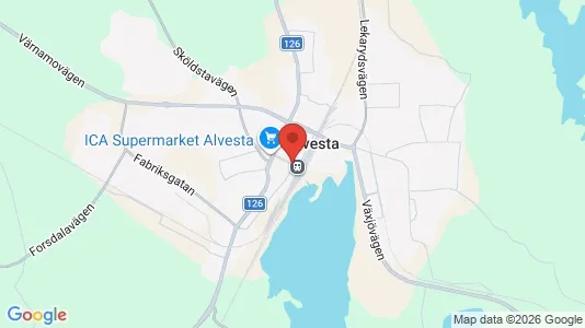 Hus att hyra i Alvesta - kort over placeringen