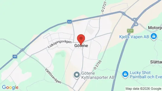 Radhus att hyra i Götene - kort over placeringen