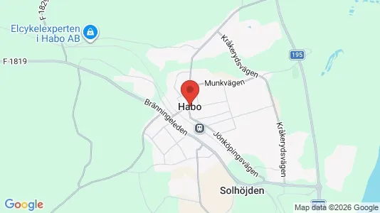 Radhus att hyra i Håbo - kort over placeringen