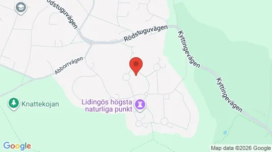 Lägenheter att hyra i Lidingö - kort over placeringen