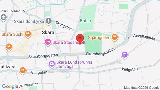 Lägenheter att hyra i Skara - kort over placeringen
