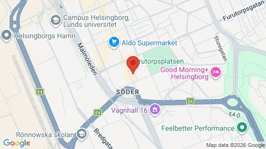 Lägenheter att hyra i Helsingborg - kort over placeringen