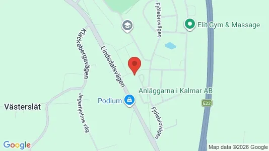 Lägenheter att hyra i Kalmar - kort over placeringen