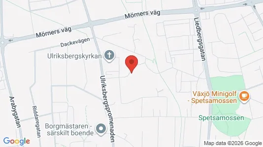 Lägenheter att hyra i Växjö - kort over placeringen
