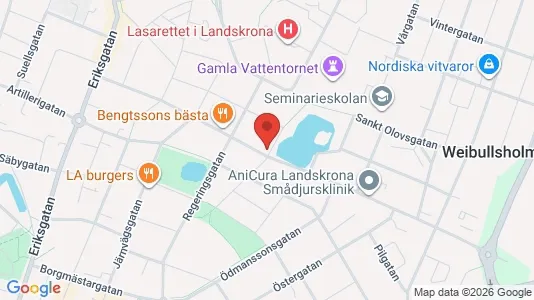 Lägenheter att hyra i Landskrona - kort over placeringen