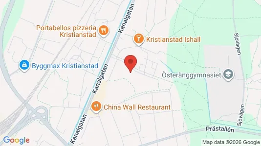 Lägenheter att hyra i Kristianstad - kort over placeringen
