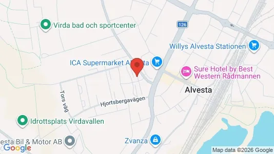Lägenheter att hyra i Alvesta - kort over placeringen
