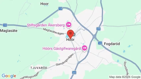 Hus att hyra i Höör - kort over placeringen