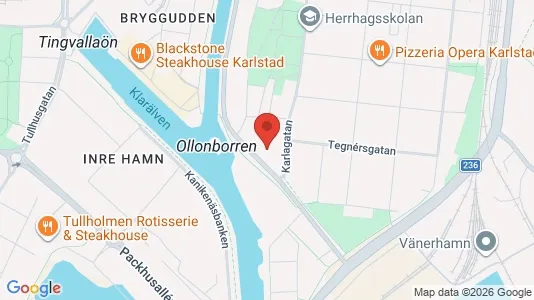 Lägenheter att hyra i Karlstad - kort over placeringen