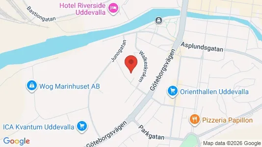 Lägenheter att hyra i Uddevalla - kort over placeringen