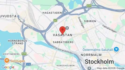 Lägenheter att hyra i Vasastan - kort over placeringen