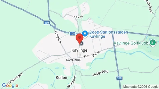 Hus att hyra i Kävlinge - kort over placeringen