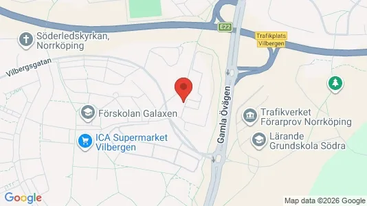 Lägenheter att hyra i Norrköping - kort over placeringen