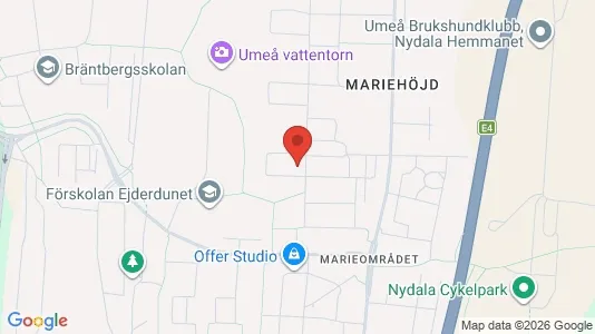 Lägenheter att hyra i Umeå - kort over placeringen