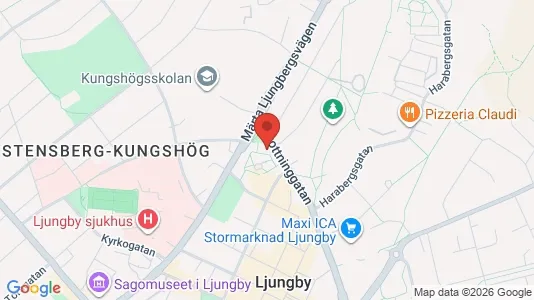Lägenheter att hyra i Ljungby - kort over placeringen