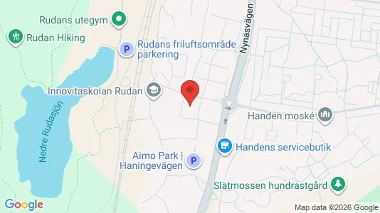 Lägenheter att hyra i Haninge - kort over placeringen