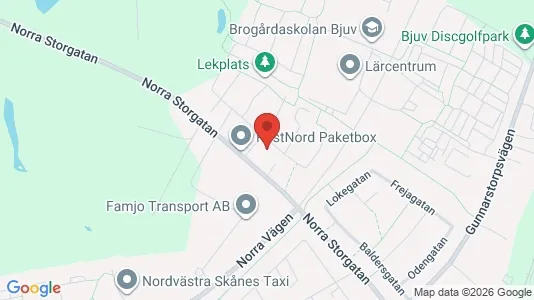 Lägenheter att hyra i Bjuv - kort over placeringen