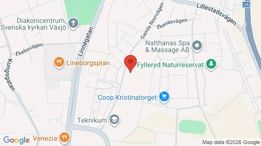 Lägenheter att hyra i Växjö - kort over placeringen