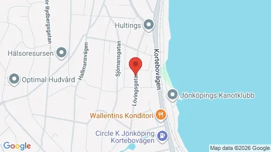 Lägenheter att hyra i Jönköping - kort over placeringen