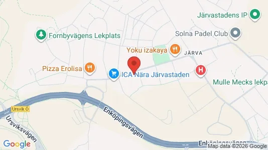 Lägenheter att hyra i Solna - kort over placeringen