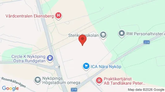 Lägenheter att hyra i Nyköping - kort over placeringen