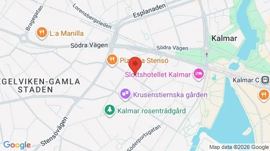Lägenheter att hyra i Kalmar - kort over placeringen