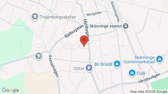 Lägenheter att hyra i Mjölby - kort over placeringen