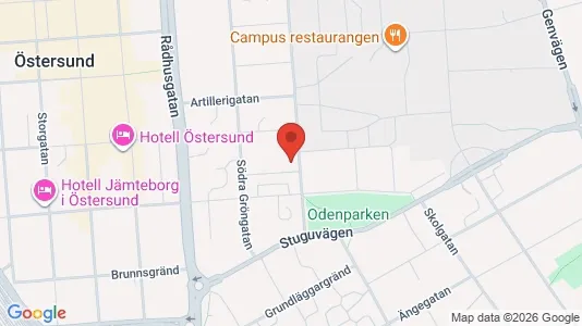 Lägenheter att hyra i Östersund - kort over placeringen