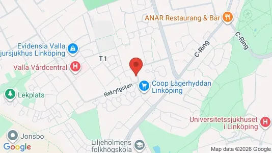 Lägenheter att hyra i Linköping - kort over placeringen