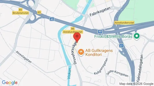 Lägenheter att hyra i Borås - kort over placeringen