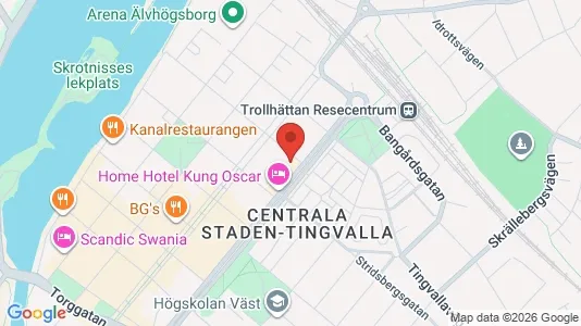 Lägenheter att hyra i Trollhättan - kort over placeringen