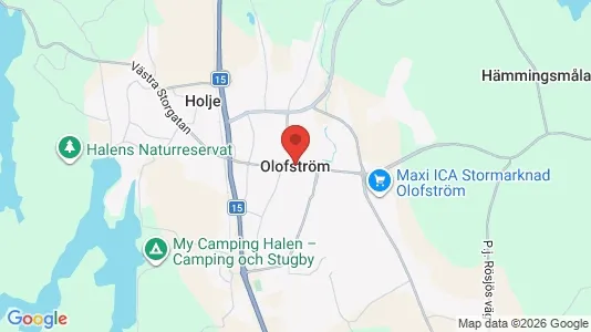 Hus att hyra i Olofström - kort over placeringen