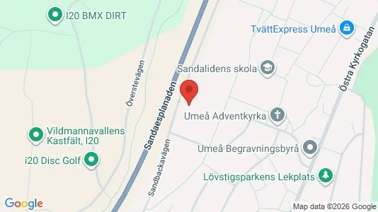 Lägenheter att hyra i Umeå - kort over placeringen