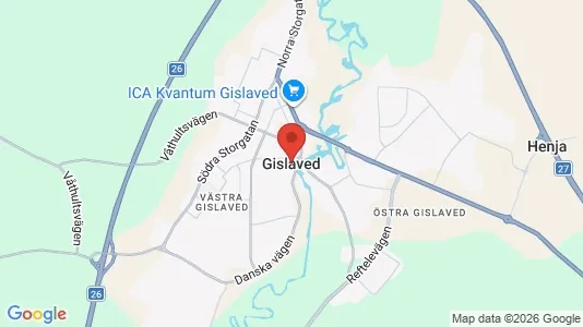 Lägenheter att hyra i Gislaved - kort over placeringen