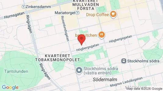 Lägenheter att hyra i Södermalm - kort over placeringen