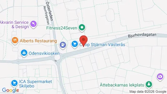 Lägenheter att hyra i Västerås - kort over placeringen