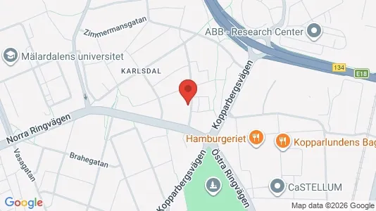 Lägenheter att hyra i Västerås - kort over placeringen