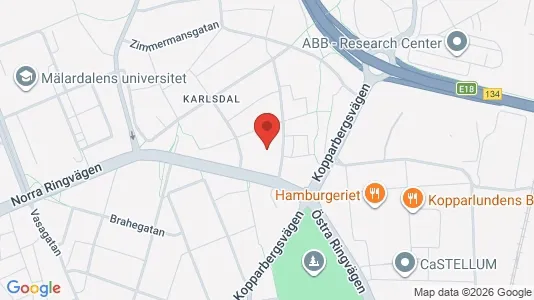 Lägenheter att hyra i Västerås - kort over placeringen