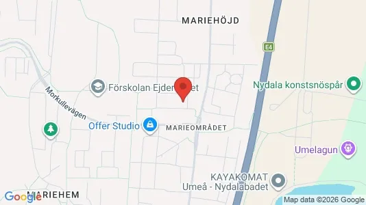 Lägenheter att hyra i Umeå - kort over placeringen