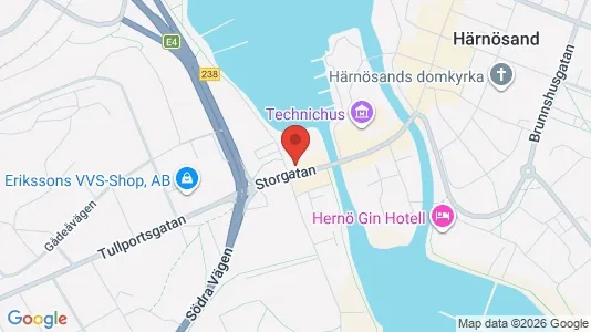 Lägenheter att hyra i Härnösand - kort over placeringen