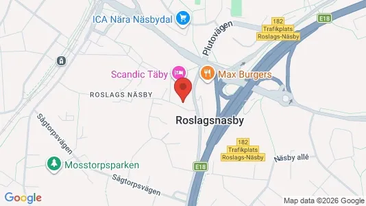 Lägenheter att hyra i Täby - kort over placeringen