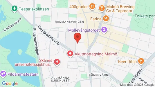 Lägenheter att hyra i Malmö Centrum - kort over placeringen
