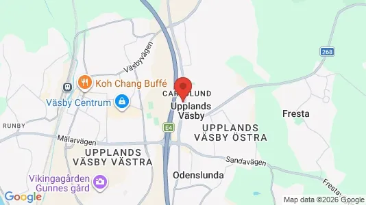 Hus att hyra i Upplands Väsby - kort over placeringen