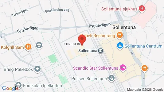 Lägenheter att hyra i Sollentuna - kort over placeringen