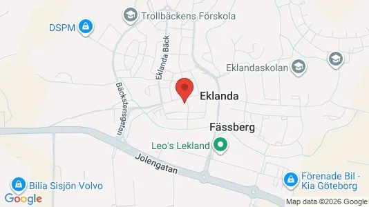 Lägenheter att hyra i Mölndal - kort over placeringen