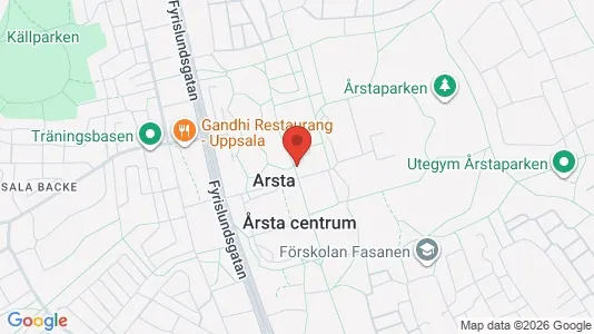 Lägenheter att hyra i Uppsala - kort over placeringen
