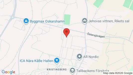Lägenheter att hyra i Oskarshamn - kort over placeringen