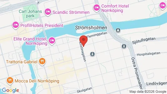 Lägenheter att hyra i Norrköping - kort over placeringen